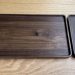 Two trays made from solid walnut.