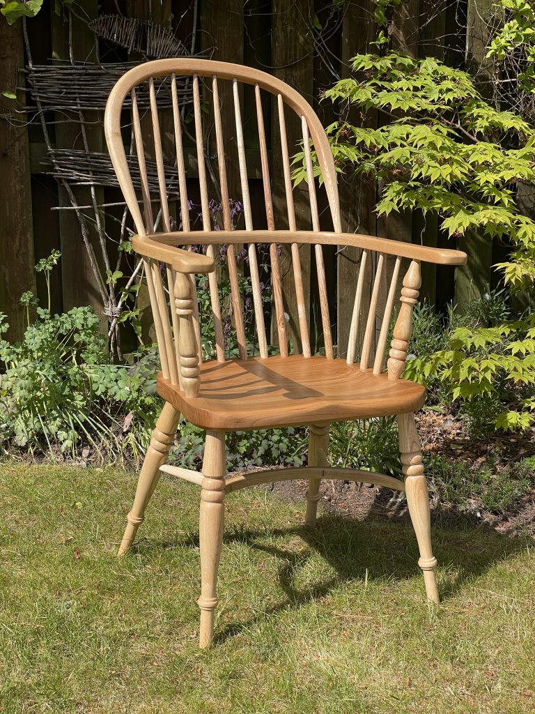 Finished Windsor chair by Iain Stirling of Chapelhill Fine Furniture.