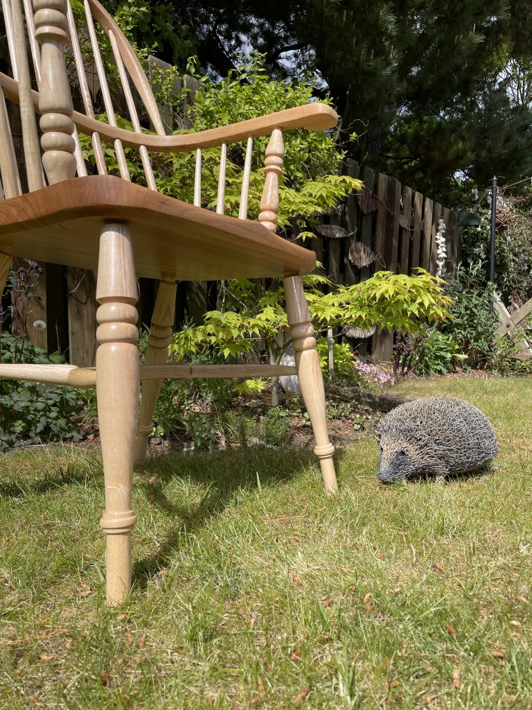 Finished Windsor chair by Iain Stirling of Chapelhill Fine Furniture.