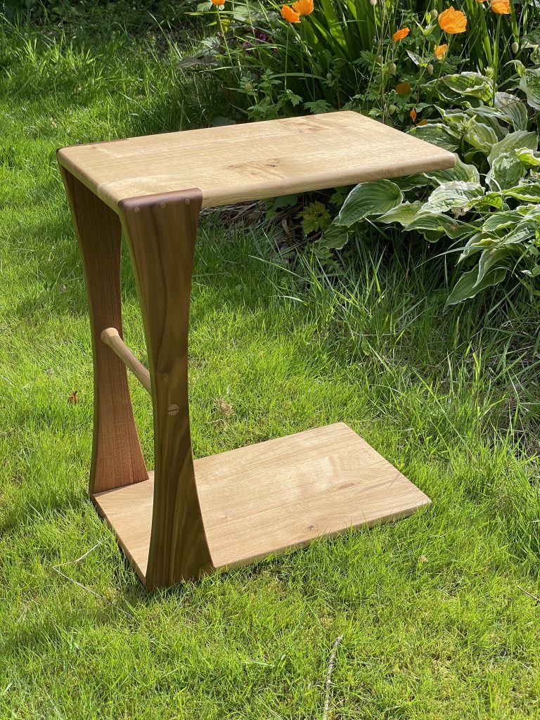 Eider sofa table in oak and walnut by Chapelhill Fine Furniture.
