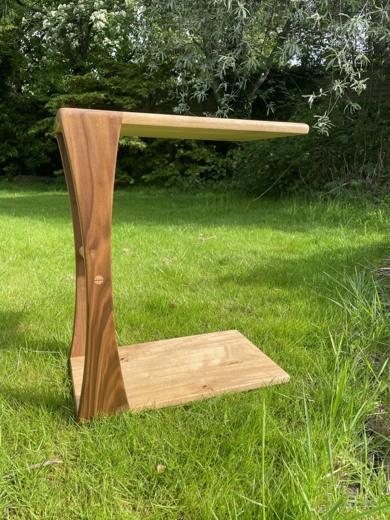 Eider sofa table in oak and walnut by Chapelhill Fine Furniture.